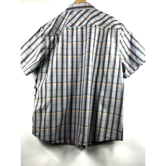 Marmot Barnabe Mens Large Auburn Heather Plaid Short Sleeve Shirt MSRP $60 - Picture 7 of 7